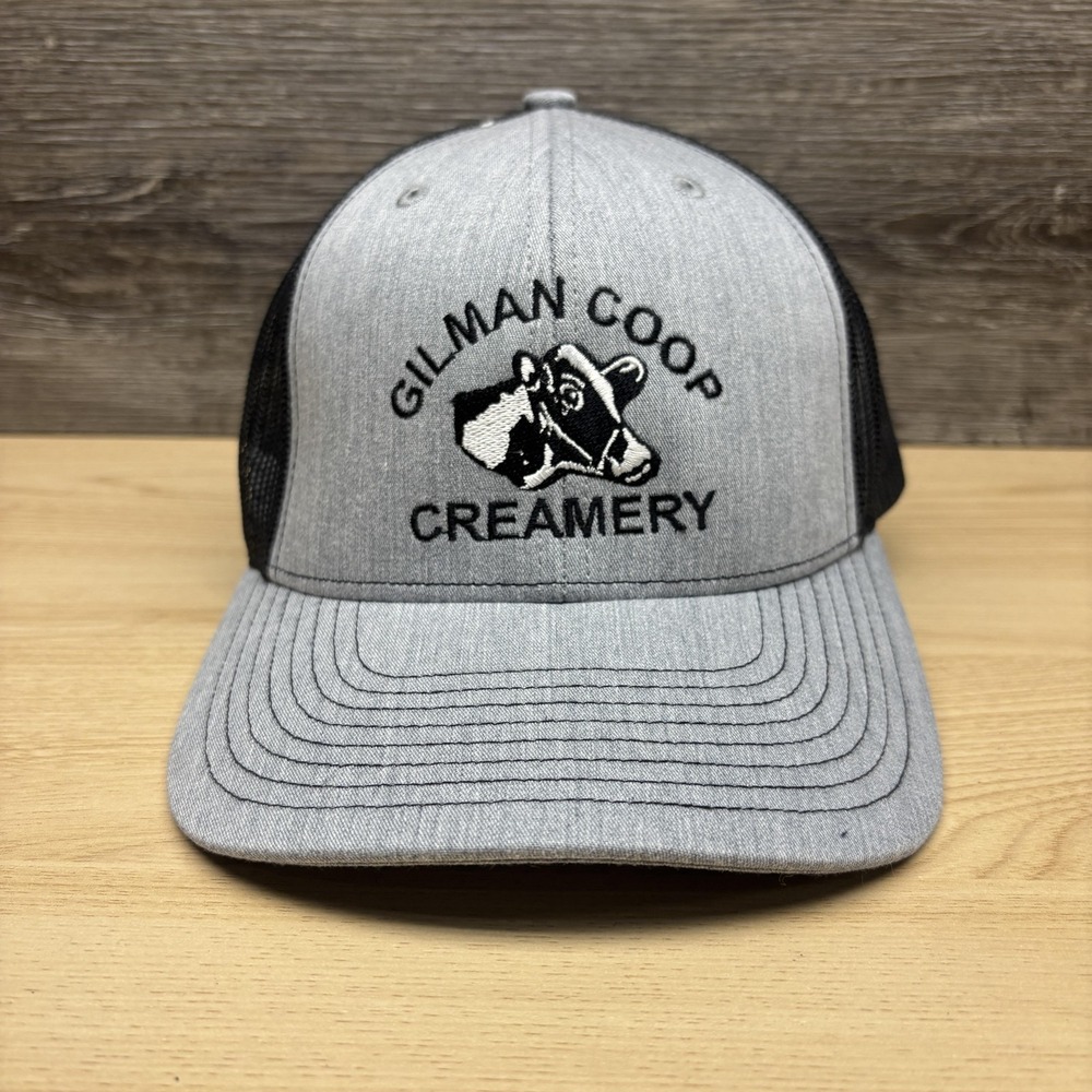 Gilman Coop Creamery Hat Cap Snap Back Gray Black Trucker Mesh Mens Baseball